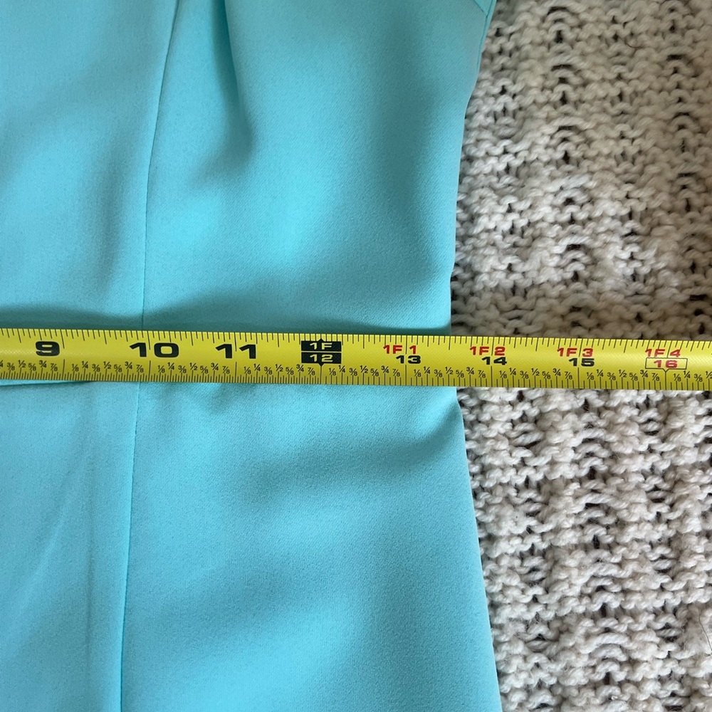 TCEC One Shoulder Aqua Dress with Ruffle Detail - Picture 13 of 16